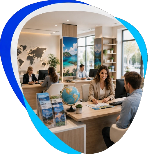 AI seller for travel companies illustration